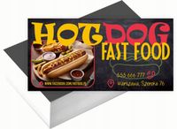 Wizytówki firmowe 200 szt RÓŻNE WZORY do wyboru FAST FOOD