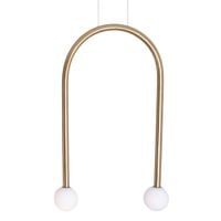 Lampa zwisowa do salonu Enigma P0514 Maxlight LED 4W 3000K kulista złota