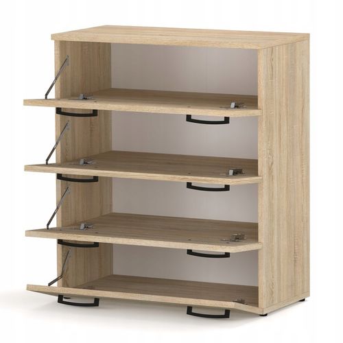 SZAFKA NA BUTY DĄB SONOMA 71x82.9x35 4 PÓŁKI REGAŁ STOJAK BEZ na Arena.pl