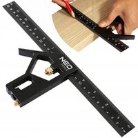 NEO KĄTOWNIK ALUMINIOWY STOLARSKI CIESIELSKI POZIOMICĄ RYSIK 30 CM
