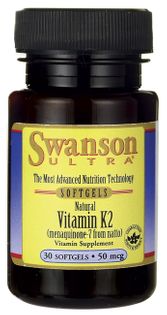 Witamina K2 MK7 K2MK-7 50mcg Vitamin K2 -7 from Natto 30 kapsułek SWANSON