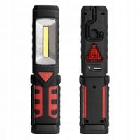 LATARKA LED 3W1 POWERBANK 3W COB CZERWONE DIODY IPX2 OBROTOWY HAK