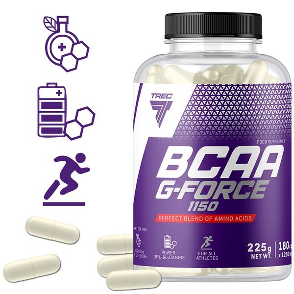 TREC BCAA G-FORCE 180 KAPS AMINOWASY Z GLUTAMINĄ zdjęcie 1