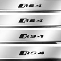 Listwa progowa AUDI A4 B9 RS4 Stal nierdzewna 304 połysk z czarnymi literam