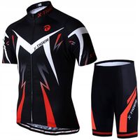 Zestaw Rowerowy Kolarski MĘSKI Koszulka Spodenki Żelowe ERGONOMICZNY 6XL
