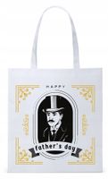Dla Taty Ojca Tatusia Torba Eco Biała Shopper Z Nadrukiem Ze Zdjęciem