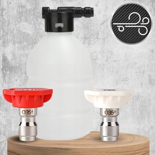 AKUMULATOROWA MYJKA CIŚNIENIOWA DO OGRODU, OKIEN I KOSTKI, ZESTAW na Arena.pl