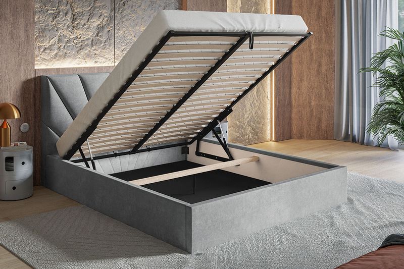 Łóżko tapicerowane slim3 180x200 ze stelażem i pojemnikiem kolory zdjęcie 10