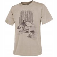 KOSZULKA MĘSKA T-SHIRT HELIKON HOME SWEET HOME NA CO DZIEŃ BEŻOWA 3XL