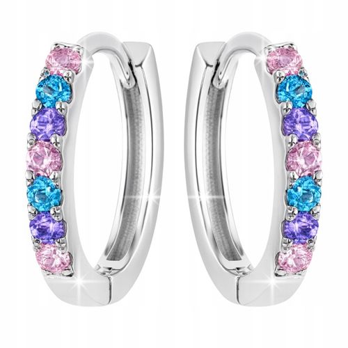 Kolczyki srebrne 925 dla dziewczynki dzieci koła kółka srebro 925 rodowane na Arena.pl