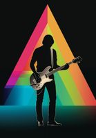 Plakat 68x98cm Pryzmat przez Gitarę