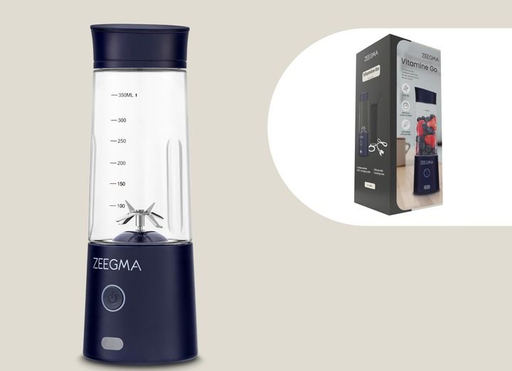 BLENDER BEZPRZEWODOWY KIELICHOWY 450ml 300W GRANATOWY zabierz ze sobą! zdjęcie 7
