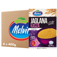MELVIT Premium Kasza jaglana 400 g (4 torebki) x 6 sztuk