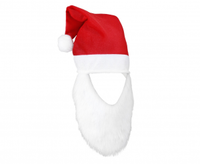 czapka mikołaja z brodą 29x36cm nw-cmbr