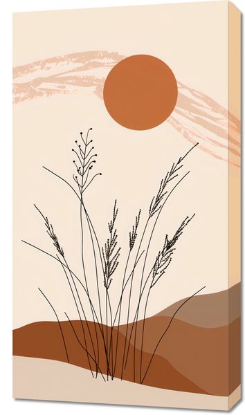 Obraz 50x90cm Złote Źdźbła zdjęcie 1