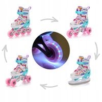 ROLKI 4w1 METEOR RAINBOW S 30-33 rolki łyżwy wrotki rolko-wrotki LED