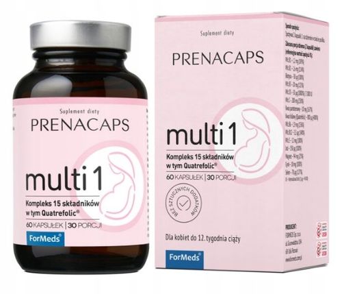 Formeds PRENACAPS MULTI 1 - do 12. tygodnia ciąży na Arena.pl