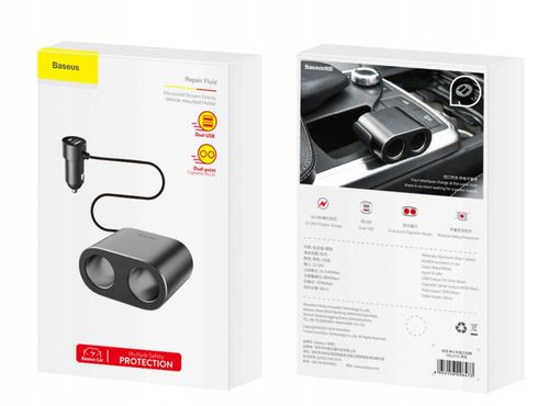 Baseus Ładowarka Samochodowa 2Xusb + Rozgałęźnik na Arena.pl