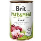 mokra karma dla psa brit pate & meat duck 400 g bezzbożowa puszka z kaczką