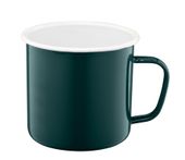 Kubek emaliowany z uchem ROBERTO 0,75 litra 750 ml 10 cm zielony turkusowy