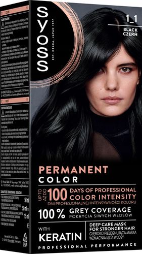 SYOSS PERMANENT COLOR FARBA DO WŁOSÓW TRWAŁA NR 1_1 CZERŃ 1 SZT na Arena.pl