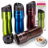 KUBEK TERMICZNY TERMOS STALOWY 100% SZCZELNY pojemny bidon KAMILLE 450 ml