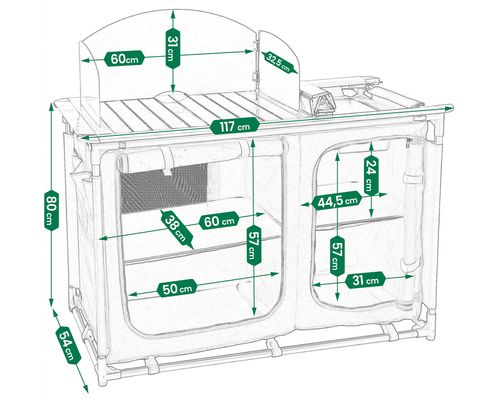 kuchnia turystyczna szafka stół składany ogrodowy torba kempingowy stolik na Arena.pl