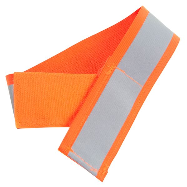 Pomarańczowa Opaska Odblaskowa Do Biegania Na Rower Na Rękę Ramię Rzep zdjęcie 5