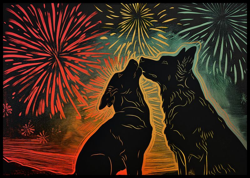 Plakat 84,1x59,4cm Psi Uścisk zdjęcie 2