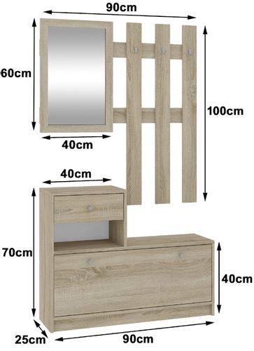 ZESTAW MEBLI NA PRZEDPOKÓJ DĄB SONOMA na Arena.pl