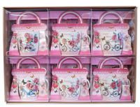 kubek ceramiczny w ozdobnym opakowaniu - ROWER Z KWIATAMI