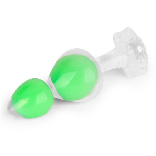 Gemoria Silicone Butt Plug (Glow-In-The-Dark) - Green na Arena.pl