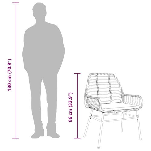 5-cz. zestaw mebli ogrodowych z poduszkami, czarny polirattan na Arena.pl