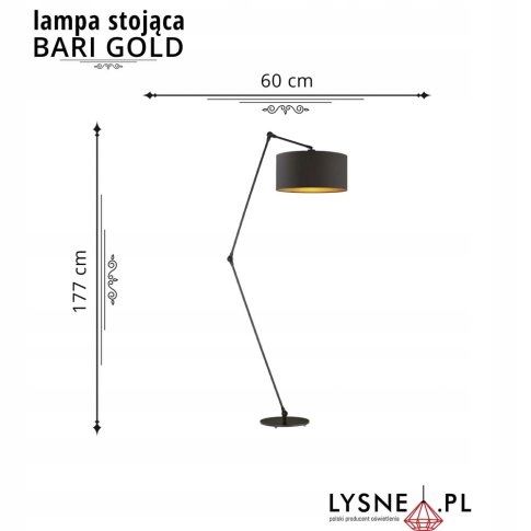 Lampa podłogowa stojąca BARI GOLD na Arena.pl