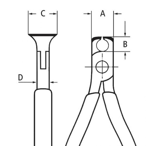 szczypce tnące czołowe dla elektroników - kn 64 02 115 na Arena.pl