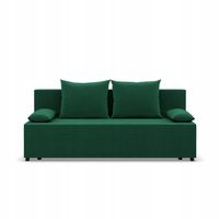 KANAPA FERMO Rozkładana Funkcja Spania WYGODNA KRONOS VELVET ZIELONA