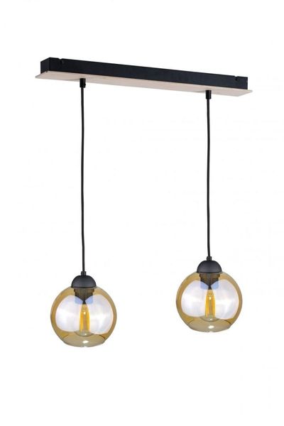 Lampa wisząca 2xE27 AMBRE WOOD zdjęcie 1