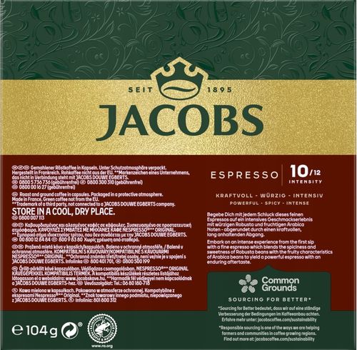KAWA NESPRESSO JACOBS ESPRESSO INTENSO 40 XXL-PACK na Arena.pl