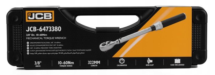 KLUCZ DYNAMOMETRYCZNY Z BLOKADĄ CERTYFIKAT KALIBRACJI ETUI 10-60NM 3/8" JCB zdjęcie 5