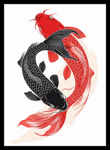 Plakat 25x35cm Yin i Yang Koi na Arena.pl