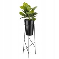 Nowoczesny kwietnik z wkładem 72 cm czarny LOFTOWY