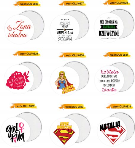 LUSTERECZKO LUSTERKO prezent dla DZIEWCZYNY RÓŻNE WZORY Z IMIENIEM na Arena.pl