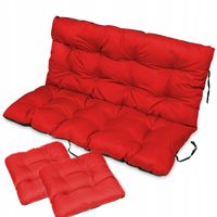 Czerwona poduszka na ławkę huśtawkę 180x60x50 cm