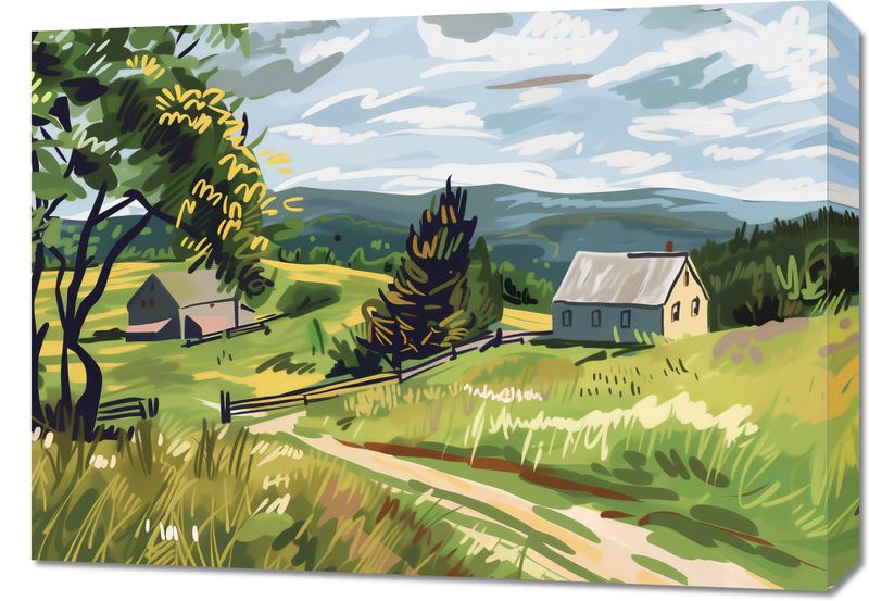 Obraz 70x50cm Bujna Wieś zdjęcie 1