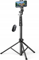 SELFIE STICK REGULOWANY STATYW PRZENOŚNY Z PILOTEM BLUETOOTH 1,8 M CZARNY