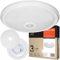 PLAFON Z CZUJNIKIEM RUCHU I ZMIERZCHU 360° LAMPA SUFITOWA LED 12W