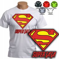 KOSZULKA T-SHIRT MĘSKI - PREZENT NA DZIEŃ OJCA TATY SUPER TATA - L