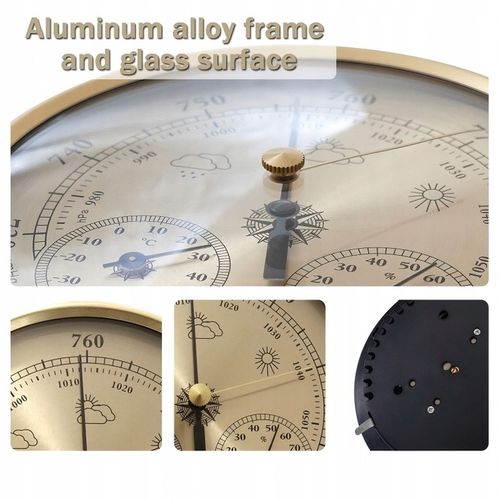 130mm okrągła Barometr ścienny Termometr Higrometr wilgotność Stacja na Arena.pl