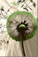 60CM 40CM OBRAZ ŚCIENNY DMUCHAWCE ZIELENI DRUK PŁÓTNO RAMA