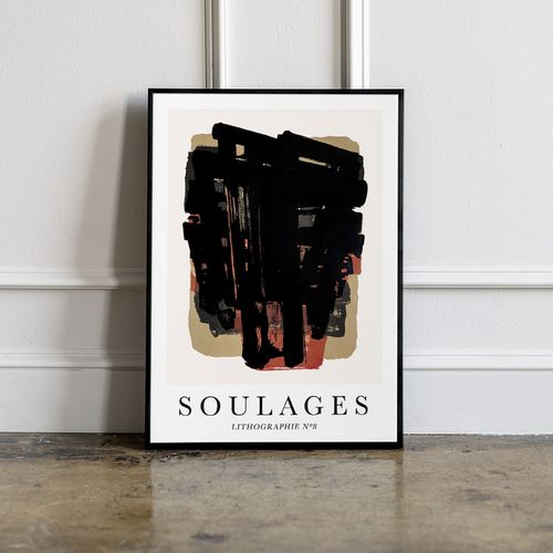 Plakat abstrakcja soulages 70x100 cm na Arena.pl